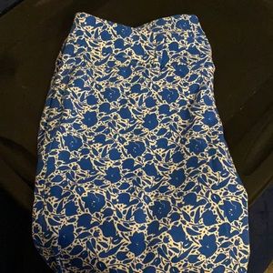 Old Navy Pixie blue and white floral pants size 12
